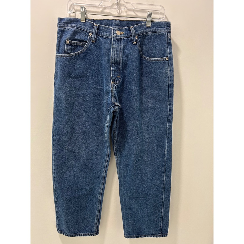 Wrangler Authentic Jeans Mens 34x29 Blue Relaxed Fit Denim 9760WDR Straight Leg